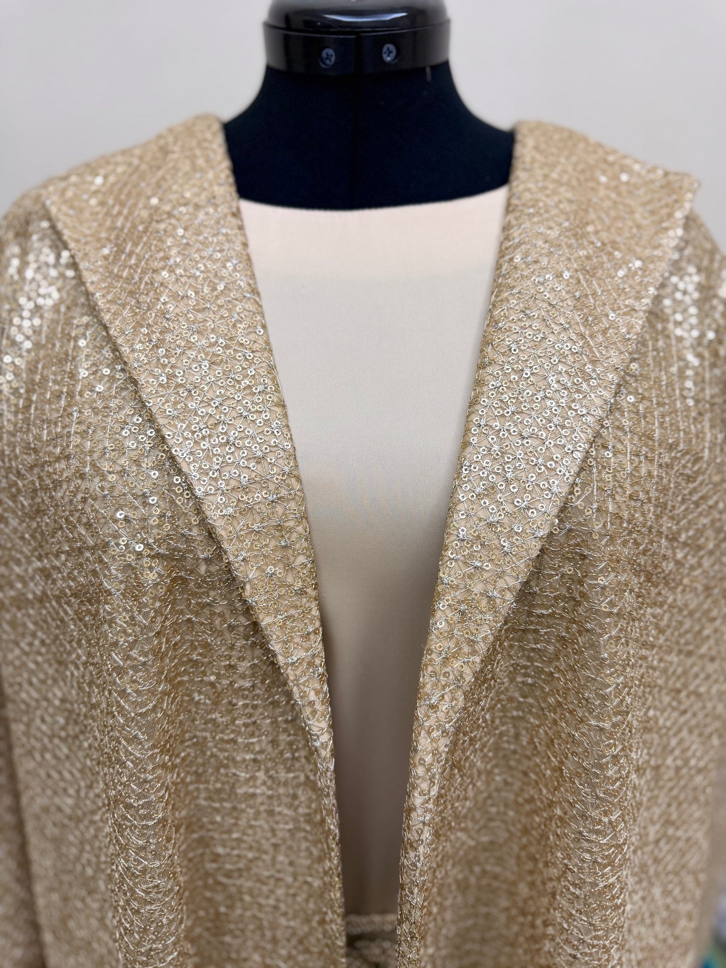 Champagne Shimmer Two-Piece Caftan