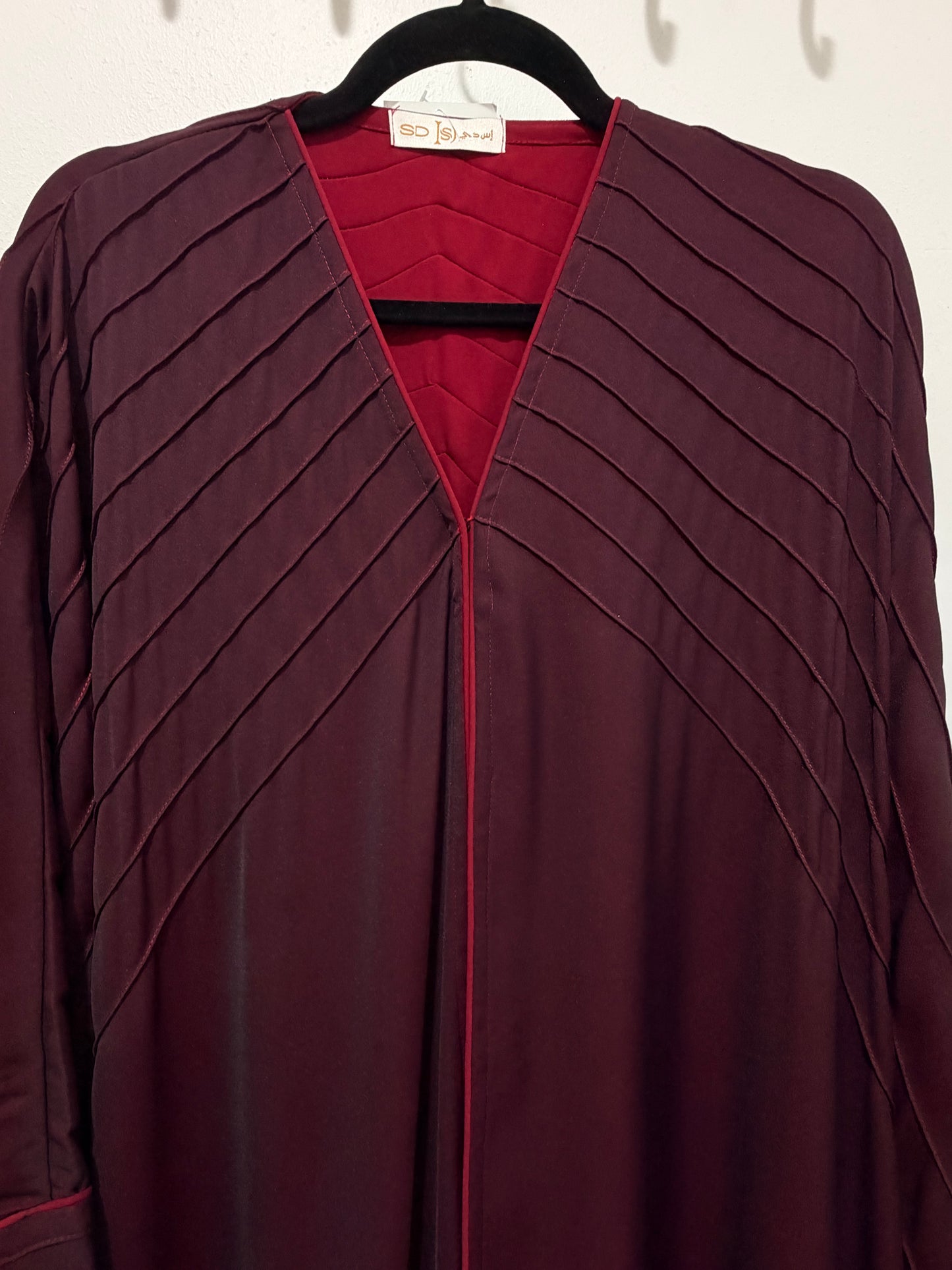 Burgundy Flow Abaya