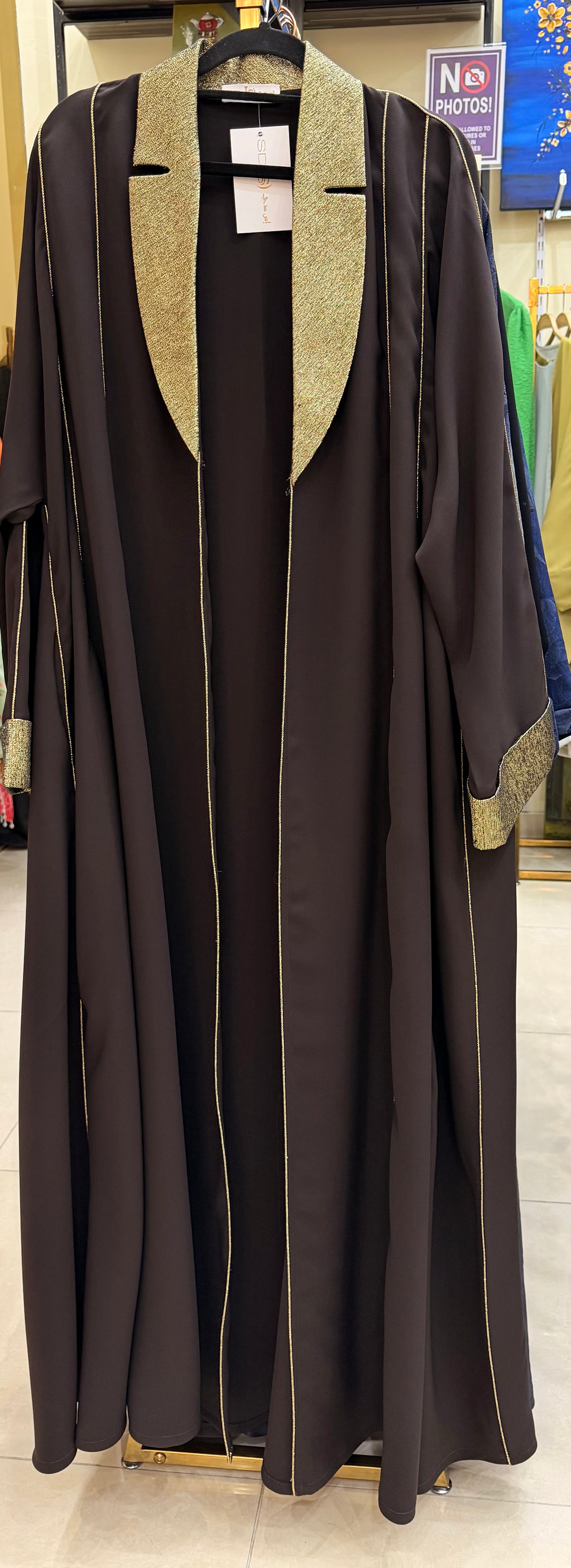 Espresso Brown Heavy Crepe One-Piece Abaya