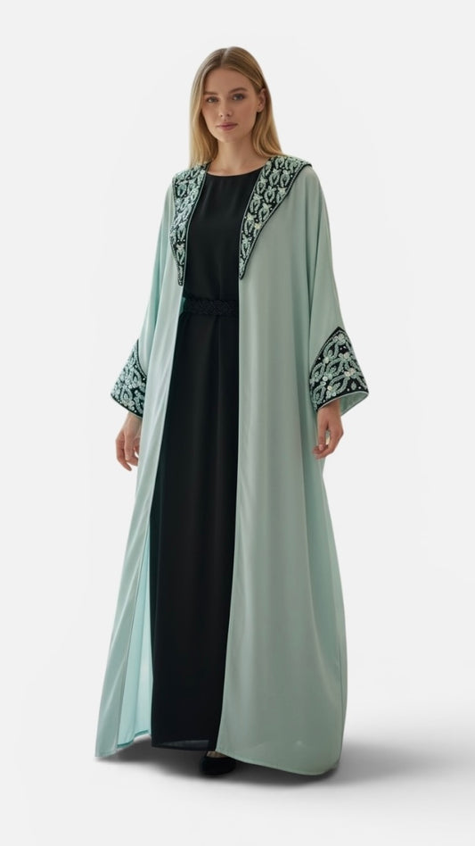 Black & Mint Caftan