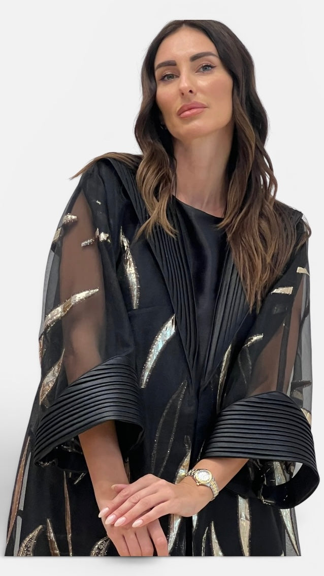 Black & Gold Two-Piece Caftan
