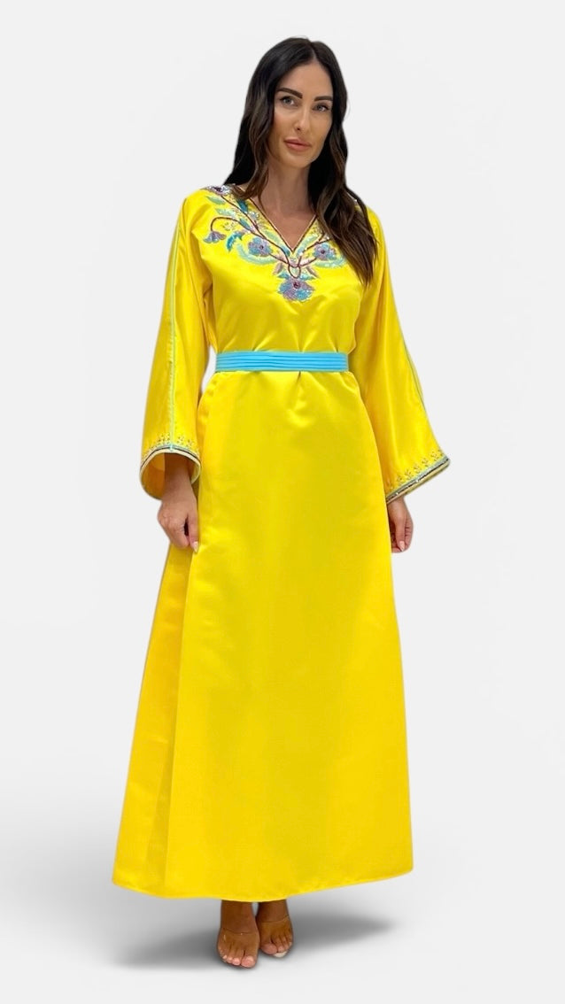 Yellow Summer Bloom Caftan