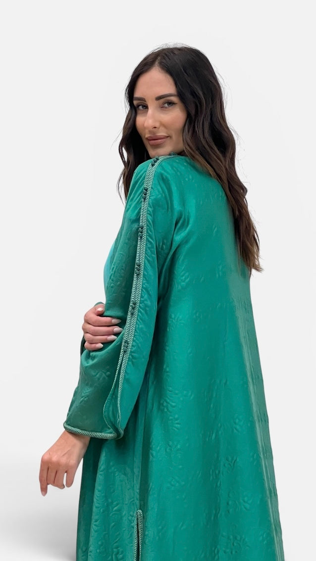 Emerald Harmony Two-Piece Caftan