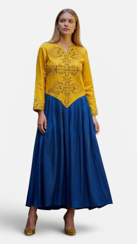 Sapphire Saffron Caftan