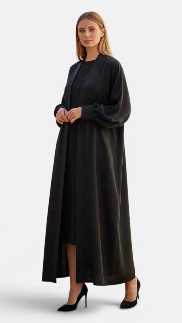 Geometric Weave Open Abaya