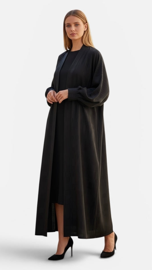 Geometric Weave Open Abaya