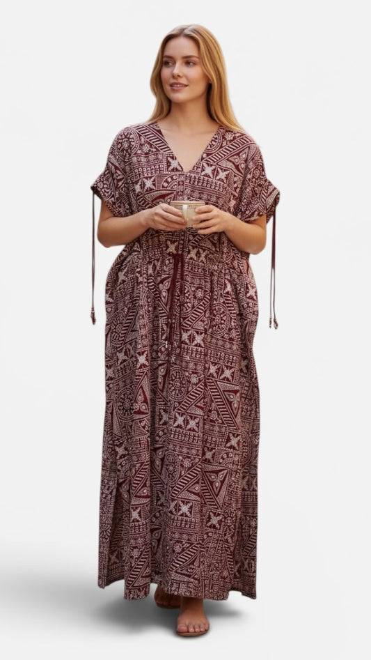 Burgundy Heritage Jalabiya