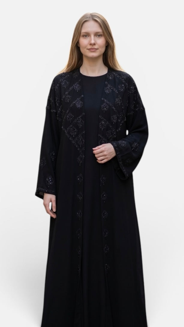 Black Beaded Abaya