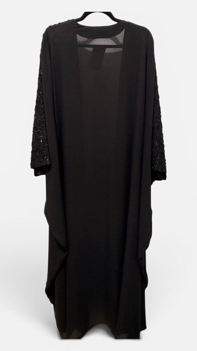 Black Sequin Evening Abaya
