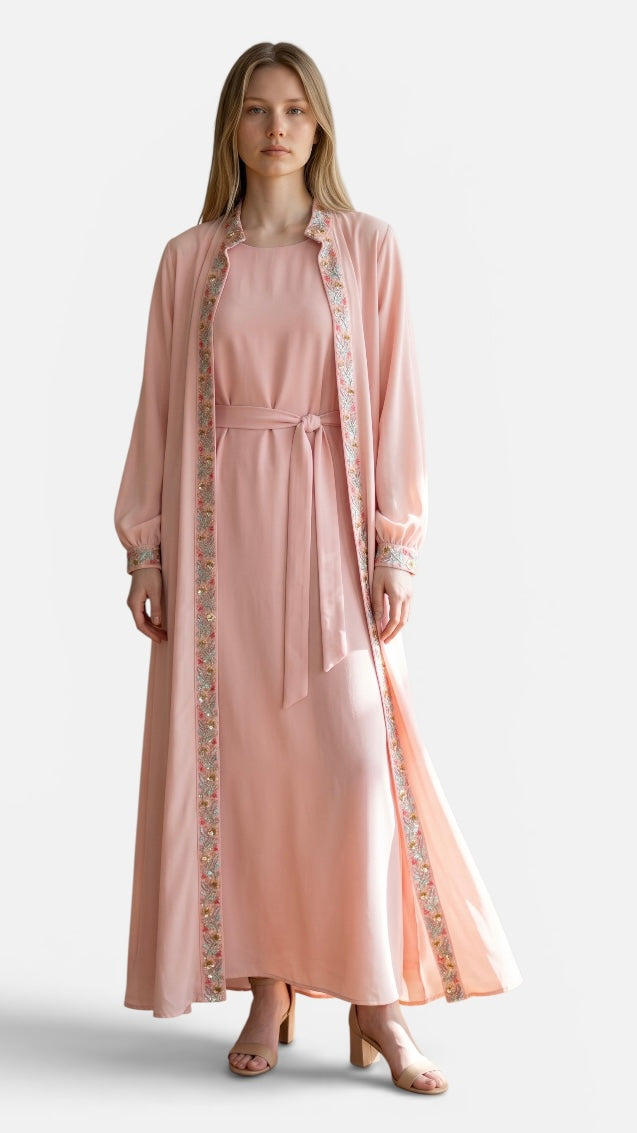 Peach Blossom Two-Piece Caftan